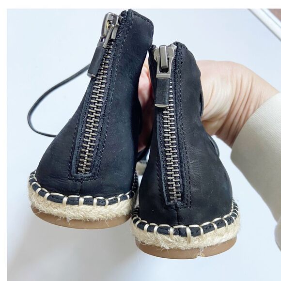 Eileen Fisher Tumbled Leather D’Orsay Flat Espadrille Sandal size 10 - Picture 8 of 12